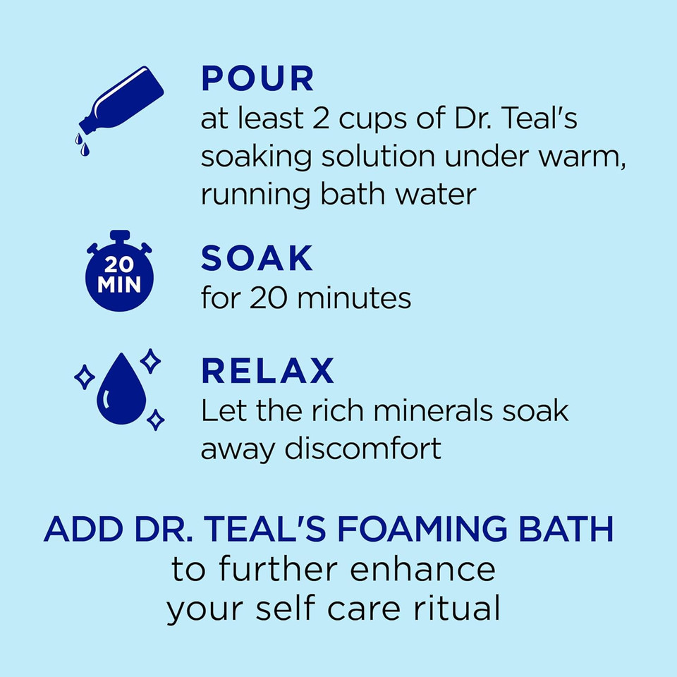 Dr Teal'S Pure Epsom Salt, Restorative Minerals With Magnesium, Potassium & Zinc, 3 Lbs