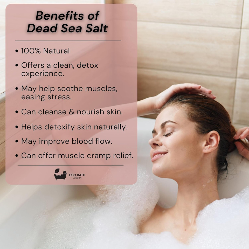 Dead Sea Salt - 300G/10.5 Oz, Rich In Magnesium, 100% Natural Sea Salt For Soothing Baths, Infused With Natural Oils And Herbs (Stress Relief)