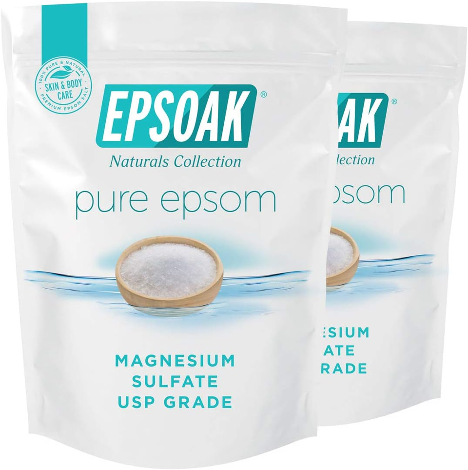 Epsoak Epsom Salt 4 Lbs. Usp Magnesium Sulfate (Qty. 2 X 2 Lb. Bags)