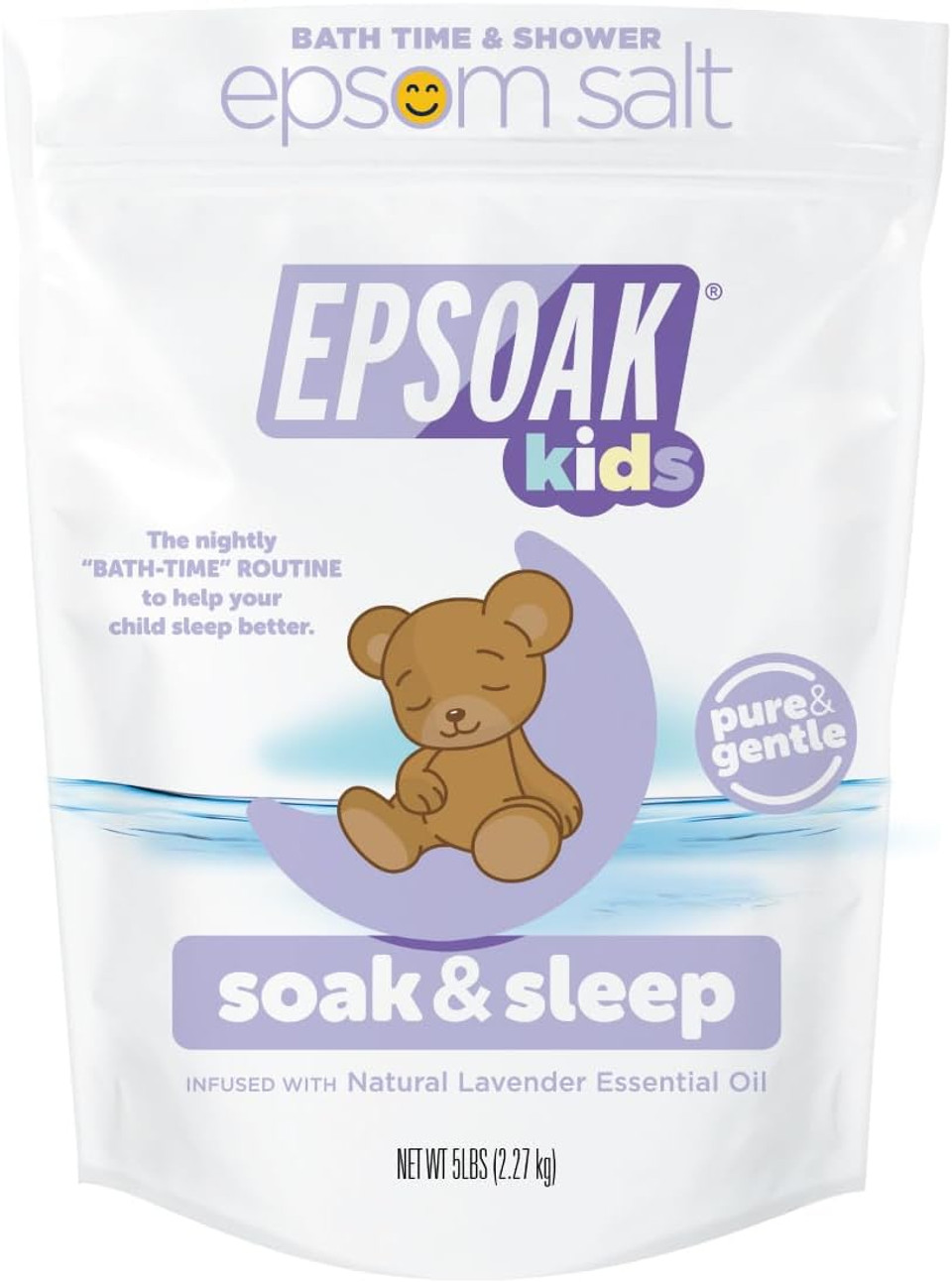 Epsoak Kids 5 Lb. Bulk Bag Lavender Soak & Sleep Epsom Salt - San Francisco Salt Company