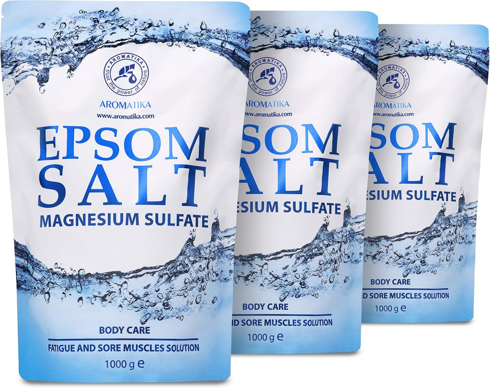 Epsom Salts Bath 6 Lb - 3Kg - 3000G - 100% Pure & Natural Epsom Salt - Concentrated Magnesium Sulphate - Soothing & Relieves Sore Muscles - Relaxation & Detoxifying - Body Care - Best Good Sleep Epsom Salts Bath 6 Lb - 3Kg - 3000G - 100% Pure & Natural Epsom Salt - Concentrated Magnesium Sulphate - Soothing & Relieves Sore Muscles - Relaxation & Detoxifying - Body Care - Best Good Sleep