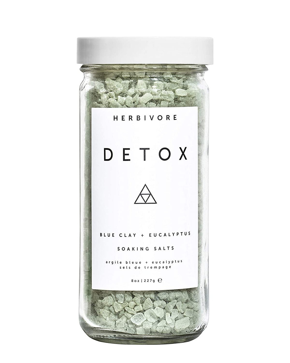 Herbivore Detox Soaking Bath Salts  Aromatherapeutic Blend Of Pacific Sea Salts, Detoxifying + Relaxing, Eucalyptus & Lavendar, Plant-Based, Vegan, Cruelty-Free, 8 Oz Herbivore Detox Soaking Bath Salts  Aromatherapeutic Blend Of Pacific Sea Salts, Detoxifying + Relaxing, Eucalyptus & Lavendar, Plant-Based, Vegan, Cruelty-Free, 8 Oz