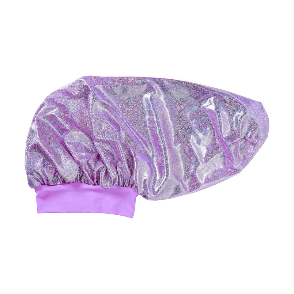 Red By Kiss Glitter Braid Bonnet Wide Edge Breathable Hair Bonnet, Shower Cap Sleeping Cap For Curly Natural Long Hair, 24" Super Long Braids Bonnet For Women