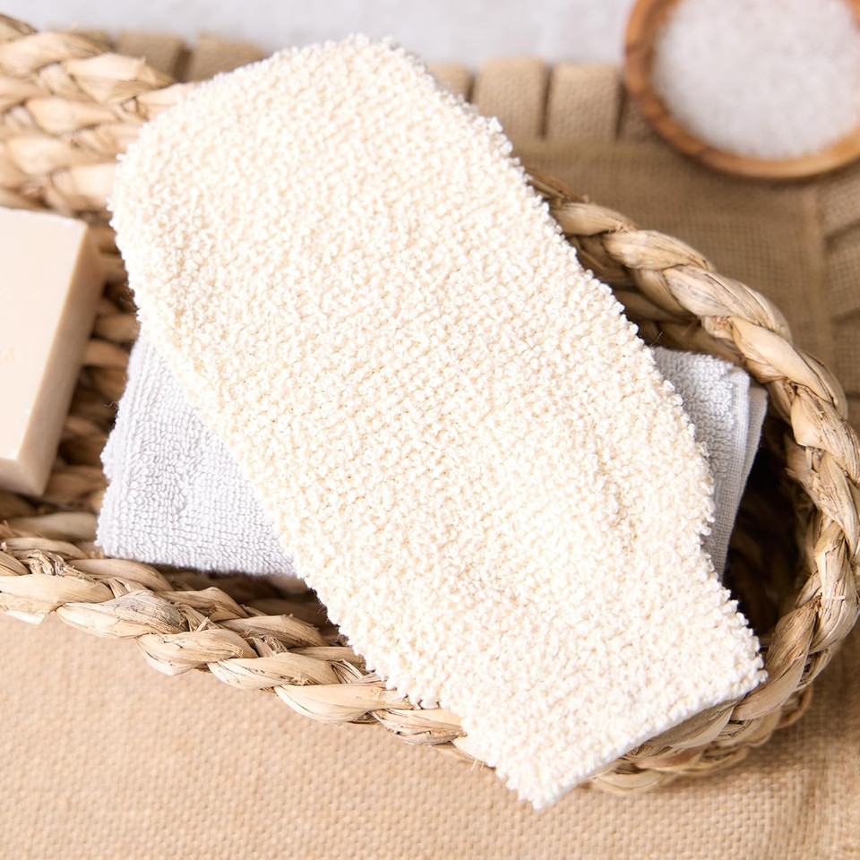 Spa Prive Boucle Bath & Shower Mitt, Exfoliating Gloves, Clean Healthy Skin