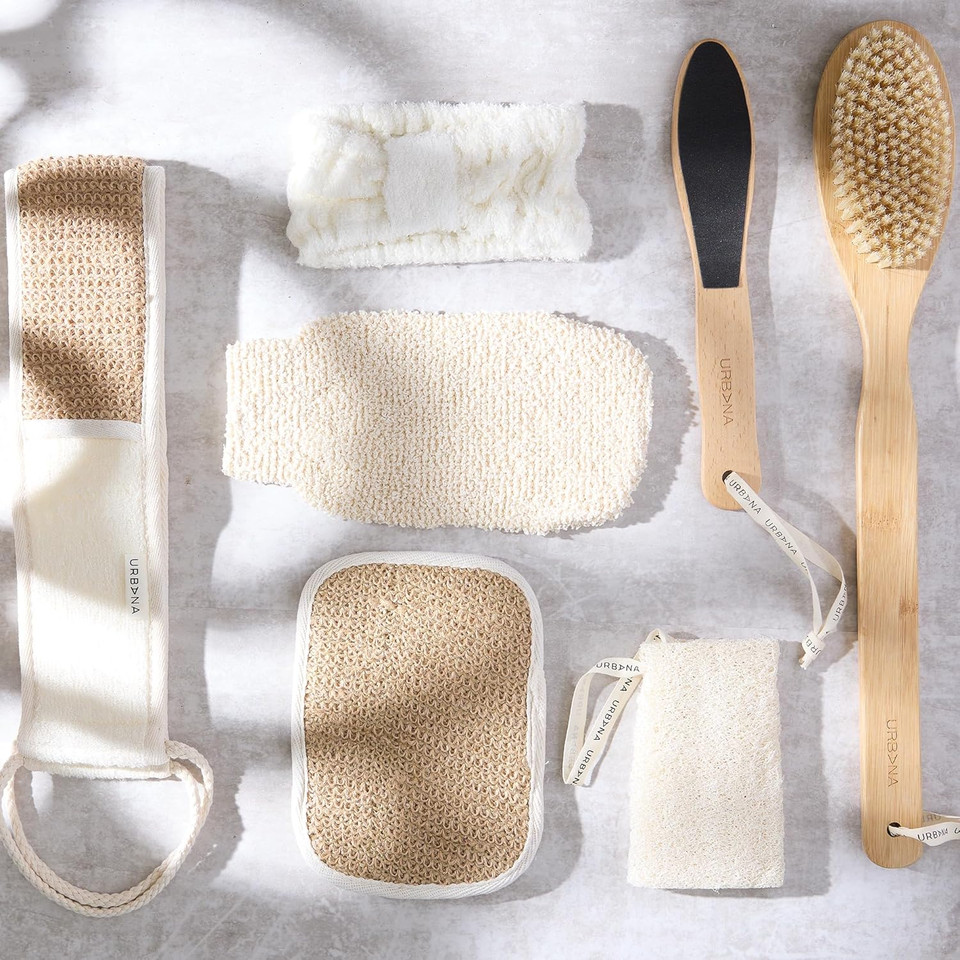 Spa Prive Boucle Bath & Shower Mitt, Exfoliating Gloves, Clean Healthy Skin