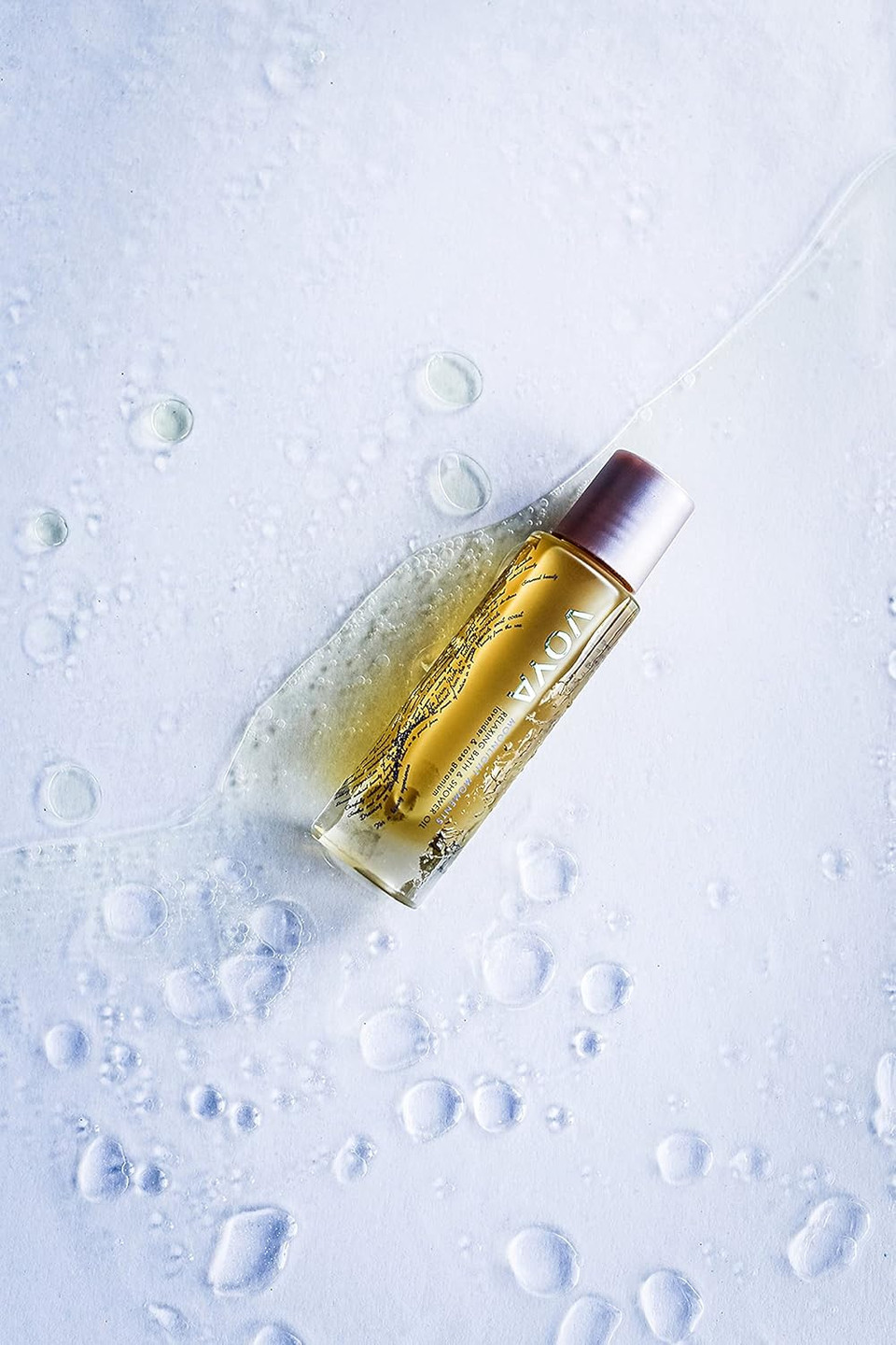 Voya Moonlight Moments Relaxing Bath & Shower Oil, Lavender & Rose Geranium Scent, Organic Formulation, Hydrating Bath & Body Oil, 100Ml