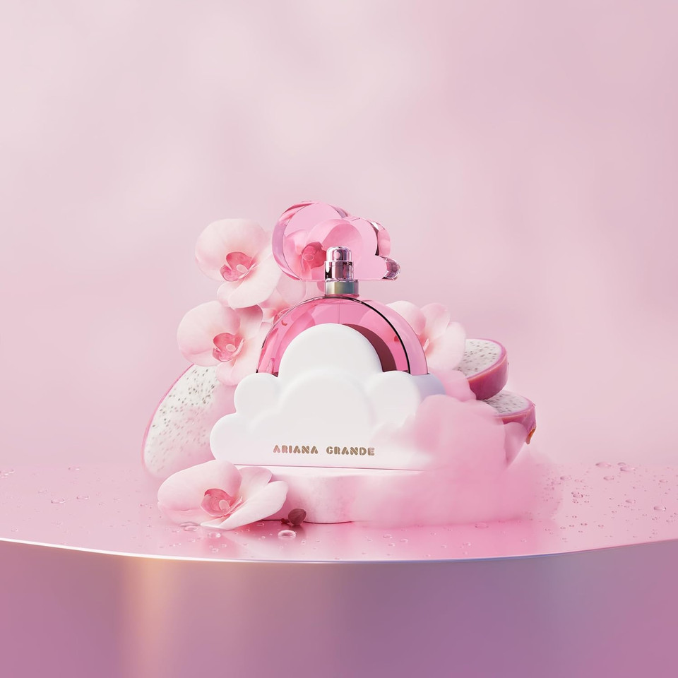 Ariana Grande Cloud Pink Eau De Parfum  Long Lasting Fragrance With Dragon Fruit, Vanilla Orchid, And Amber Woods  Gourmand Musk WomenS Perfume