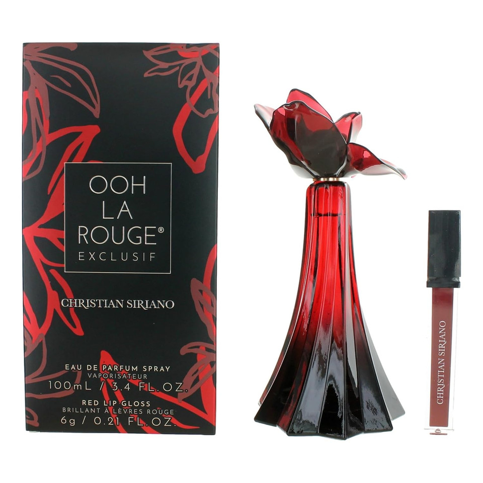 Christian Siriano Ooh La Rouge Exclusif For Women - 2 Pc Gift Set 3.4 Oz Edp Spray, 0.21Oz Red Lip Gloss