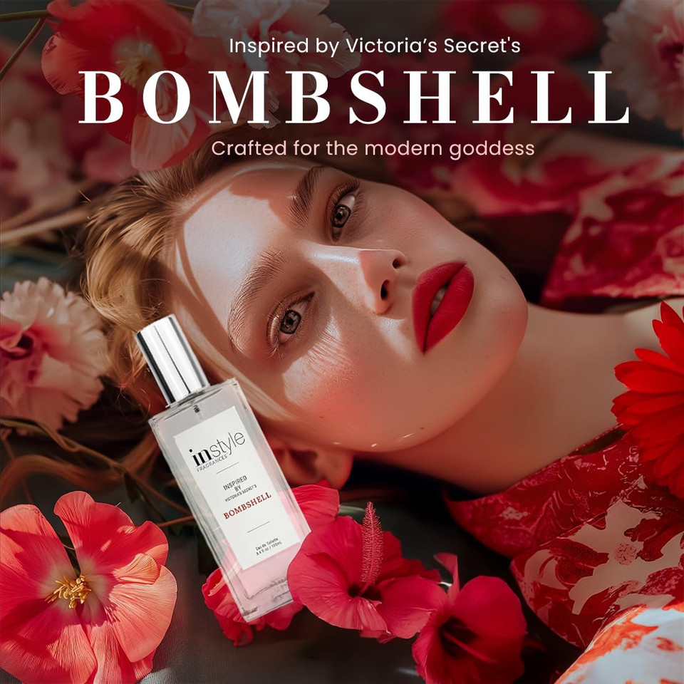 Instyle Fragrances, Inspired By Victoria'S Secret'S Bombshell, Eau De Toilette, Fragrance For Women, Vegan, Paraben Free, Never Tested On Animals, 3.4 Fluid Ounces