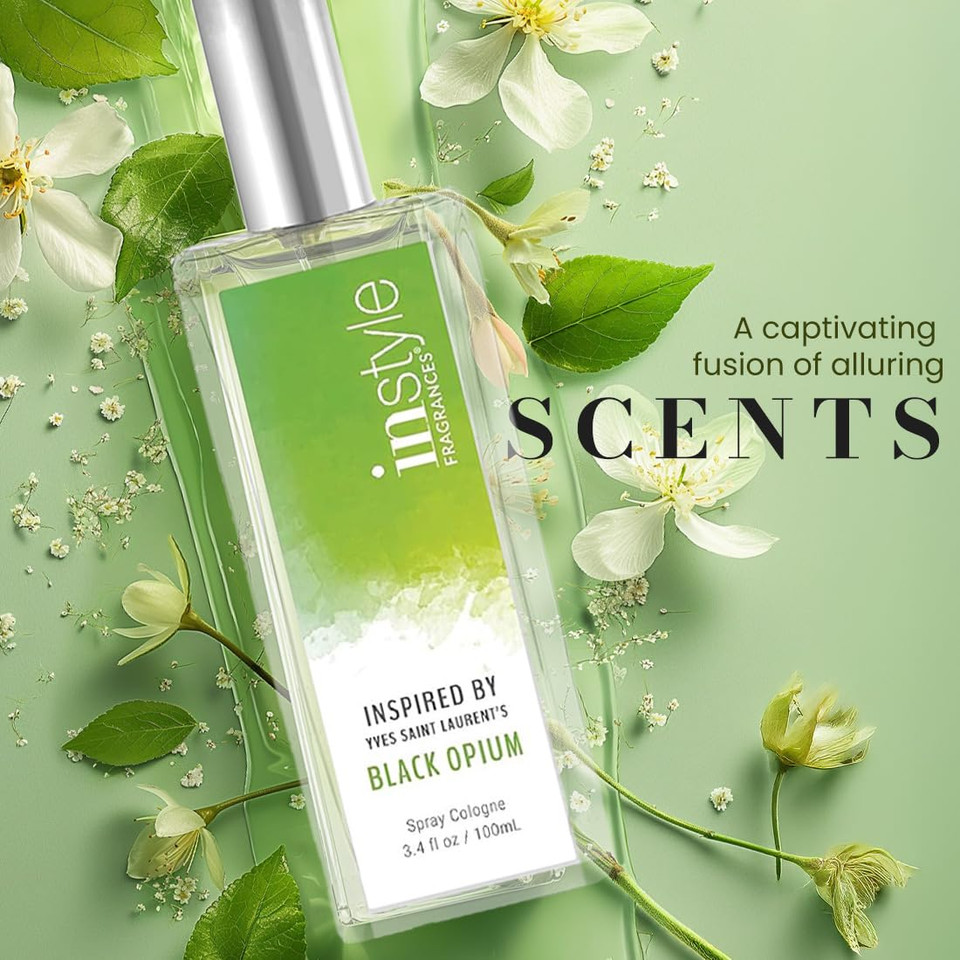 Instyle Fragrances, Inspired By Yves Saint Laurent'S Black Opium, Eau De Toilette, Fragrance For Women, Vegan, Paraben Free, Phthalate Free, Never Tested On Animals, 3.4 Fluid Ounces