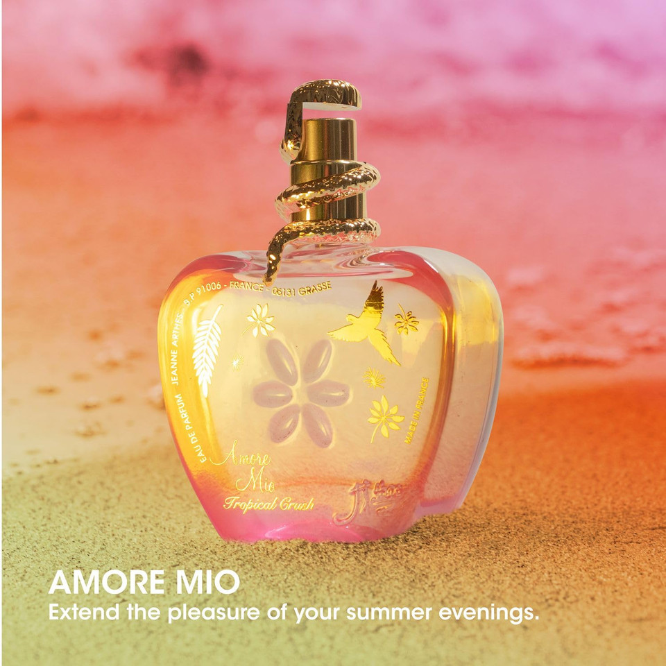 Amore Mio Tropical Crush Eau De Parfum - Spray Perfume For Women - Fruity Floral Scent - Notes Of Cassis, Raspberry Sorbet, Mandarin - Made In France - 3.38 Fl.Oz