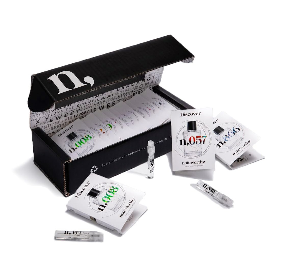 Noteworthy Fragrance Sampler Set | Luxury Perfume Samples | Includes Credit Toward 100Ml Purchase | Notes Of Vanilla, Sandalwood, Citrus & More | Cruelty-Free, Made In Usa (Best Sellers - 8 Samples)