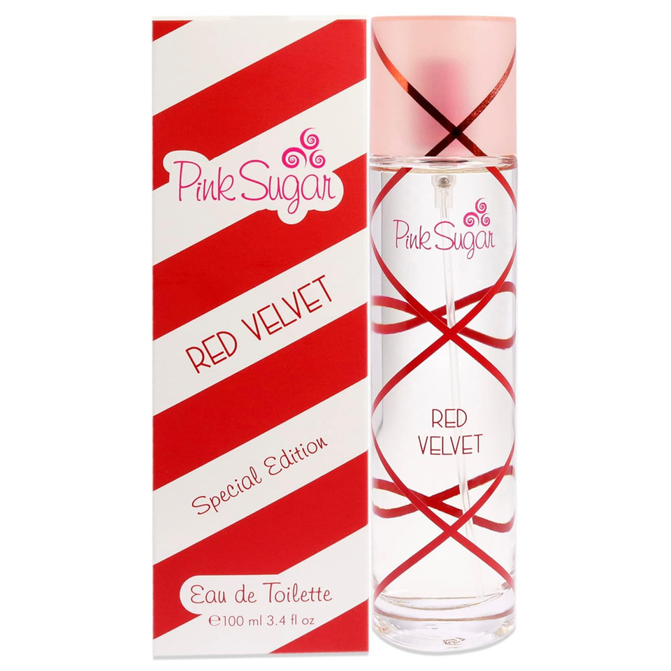 Pink Sugar Red Velvet Perfume For Women, Eau De Toilette, Body Mist, Sweet And Fruity Long-Lasting Scent, Notes Of Floral, Strawberry, And Caramel Pink Sugar Red Velvet Perfume For Women, Eau De Toilette, Body Mist, Sweet And Fruity Long-Lasting Scent, Notes Of Floral, Strawberry, And Caramel