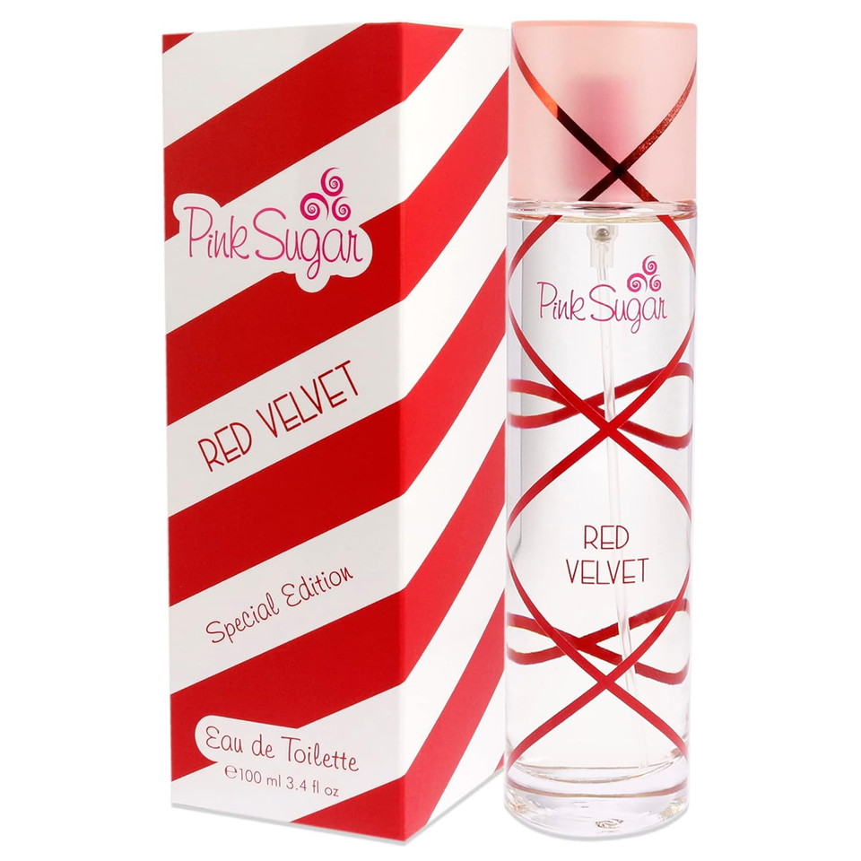 Pink Sugar Red Velvet Perfume For Women, Eau De Toilette, Body Mist, Sweet And Fruity Long-Lasting Scent, Notes Of Floral, Strawberry, And Caramel Pink Sugar Red Velvet Perfume For Women, Eau De Toilette, Body Mist, Sweet And Fruity Long-Lasting Scent, Notes Of Floral, Strawberry, And Caramel