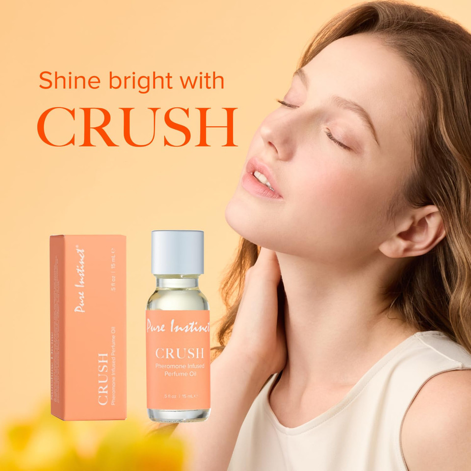 Pure Instinct Crush The Original Pheromone Infused Essential Oil Perfume Cologne - For Her Women - Tsa Ready (Dropper Bottle 0.5 Fl. Oz./15Ml) Pure Instinct Crush The Original Pheromone Infused Essential Oil Perfume Cologne - For Her Women - Tsa Ready (Dropper Bottle 0.5 Fl. Oz./15Ml)
