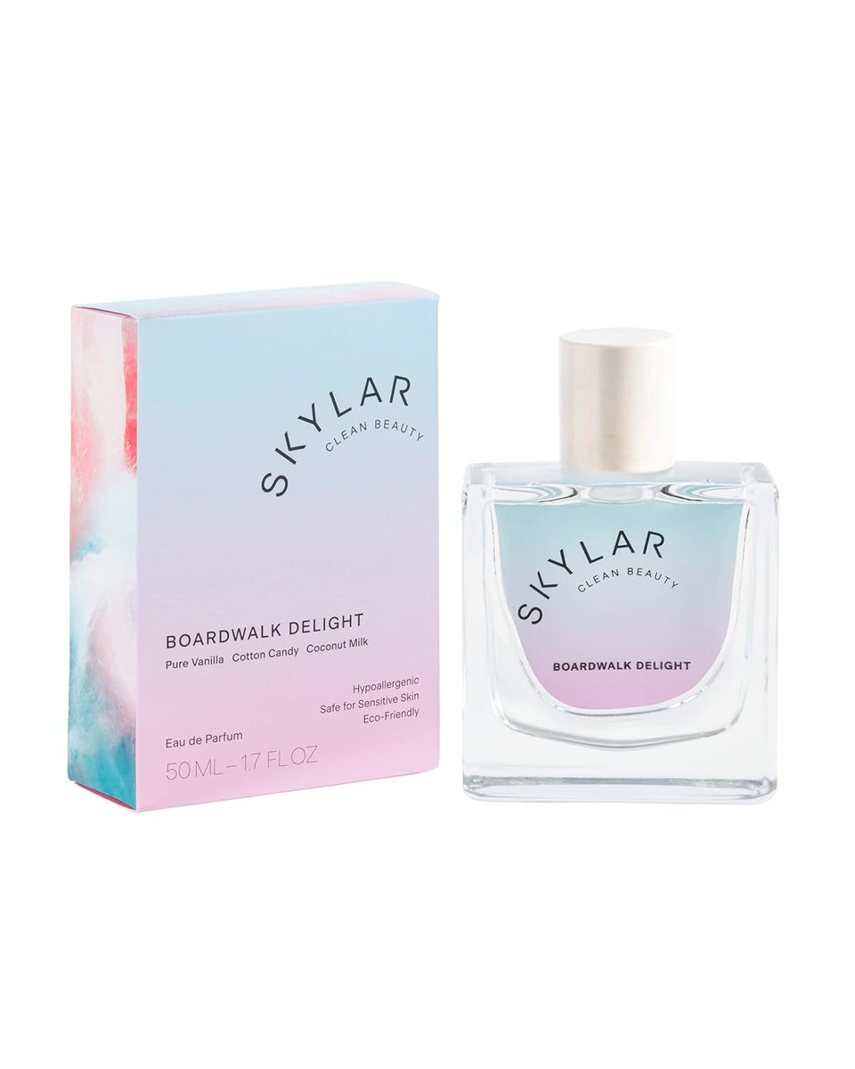 Skylar Boardwalk Delight Eau De Parfum - Hypoallergenic & Clean Perfume For Women & Men, Vegan & Safe For Sensitive Skin - Notes Of Cotton Candy, Vanilla & Coconut Milk - 10Ml /0.33 Fl Oz Skylar Boardwalk Delight Eau De Parfum - Hypoallergenic & Clean Perfume For Women & Men, Vegan & Safe For Sensitive Skin - Notes Of Cotton Candy, Vanilla & Coconut Milk - 10Ml /0.33 Fl Oz