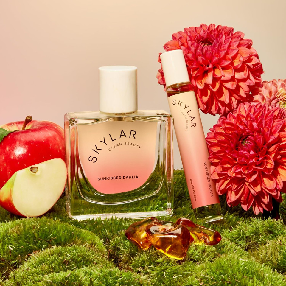 Skylar Sunkissed Dahlia Eau De Parfum - Hypoallergenic & Clean Perfume For Women & Men, Vegan & Safe For Sensitive Skin - Floral Perfume With Notes Of Dahlia, Apple & Amber - 10Ml /0.33 Fl Oz