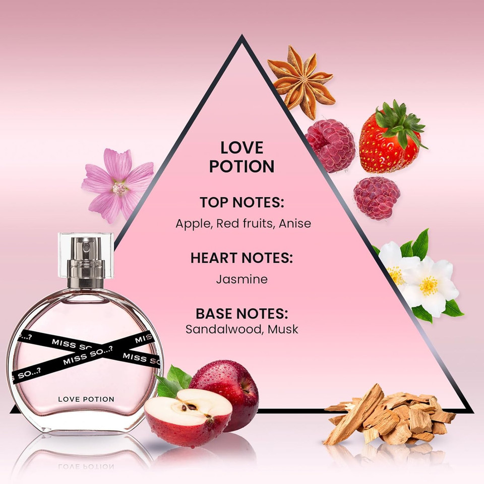 So
 Love Potion Eau De Parfum For Women - Travel Size Perfume For Women With Apple, Jasmine, Musk Notes - 1.7 Oz Edp Spray So
 Love Potion Eau De Parfum For Women - Travel Size Perfume For Women With Apple, Jasmine, Musk Notes - 1.7 Oz Edp Spray