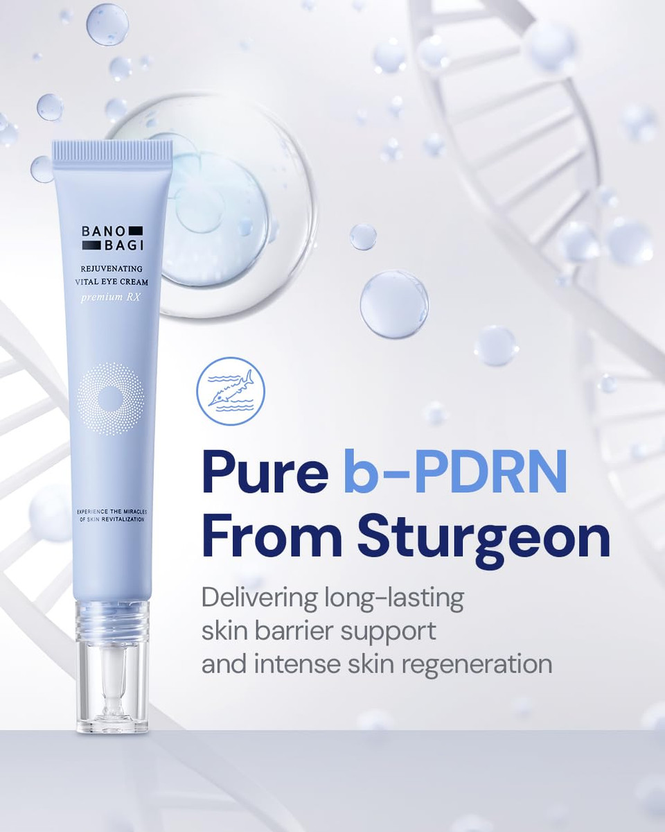Pdrn Eye Cream  Under Eye Cream For Puffiness And Bags, Korean Skin Care With Centella, Panthenol & B-Pdrn | Firming & Hydrating, Fragrance-Free, 0.5 Fl Oz