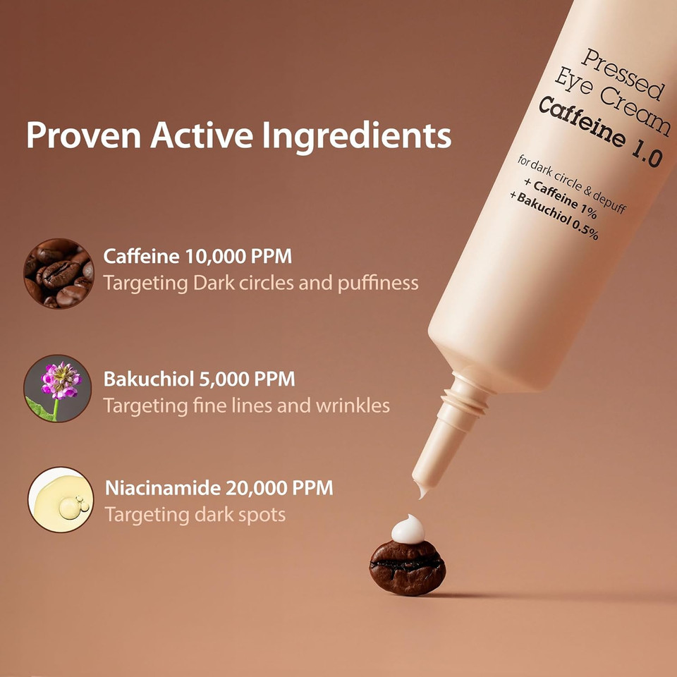 Blithe Caffeine Eye Serum For Dark Circles And Puffiness, Plant-Based Retinol, Bakuchiol, Niacinamide, Sodium Ascorbyl Phosphate 0.67 Fl Oz