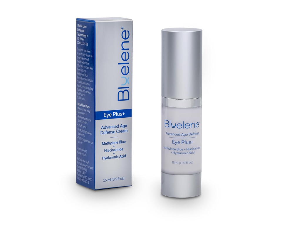 Eyeplus+, A New Formula Powered By The Ultimate Trifecta Of Methylene Blue, Ergothioneine, And Niacinamide. Dermatologist Approved. Suitable For Sensitive Skin