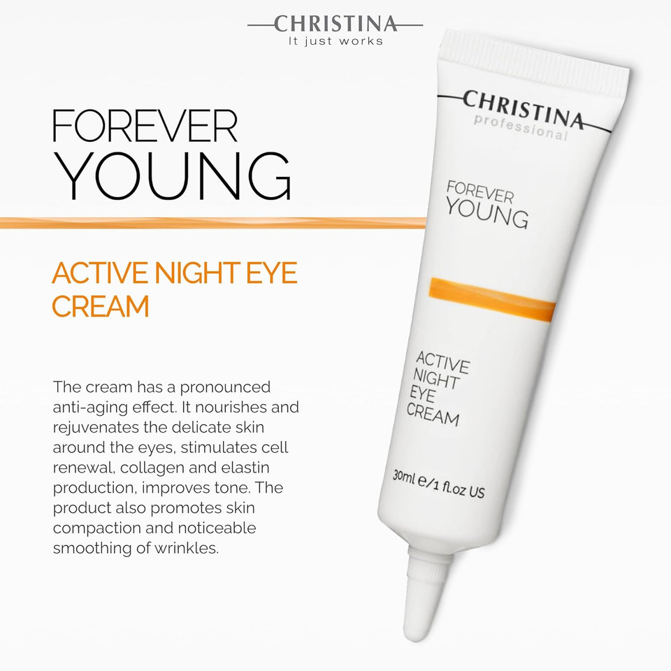 -Christina- Forever Young Active Eye Night Cream With Retinol | Avocado Oil Eye Cream | Rejuvenates, Moisturizes, And Nourishes The Skin 30Ml -Christina- Forever Young Active Eye Night Cream With Retinol | Avocado Oil Eye Cream | Rejuvenates, Moisturizes, And Nourishes The Skin 30Ml