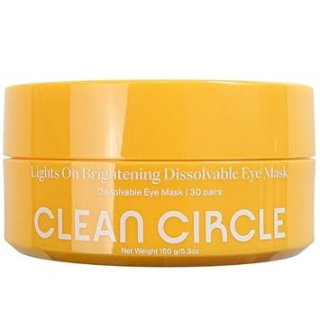 Lights On Brightening Dissolvable Eye Mask Infused With Red Algae, Vitamin C, Peptides, And Black Mulberry - Under Eye Patches For Wrinkles, Dark Circles, Puffiness, And Signs Of Aging