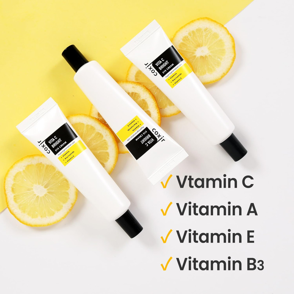 Coxir Vita C Eye Cream L Niacinamide Eye Cream For Intensive Eye Care With Vitamins/Cruelty-Free,No Paraben [30Ml/1.01 Fl.Oz.]