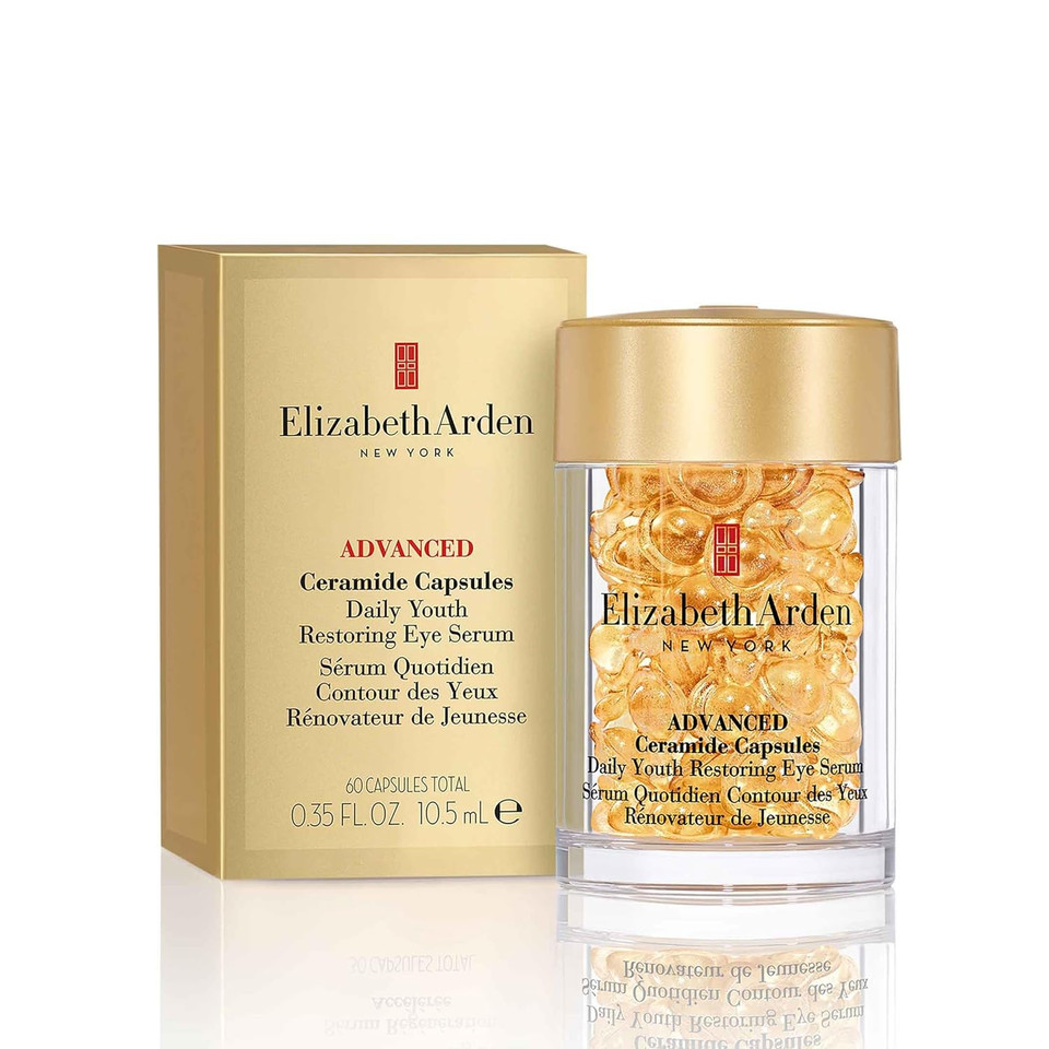 Elizabeth Arden Advanced Ceramide Eye Serum Capsules, Anti-Aging Skincare For Wrinkles & Crow'S Feet, Fragrance-Free Hydrating Formula For Brighter, Firmer Skin, 60 Count