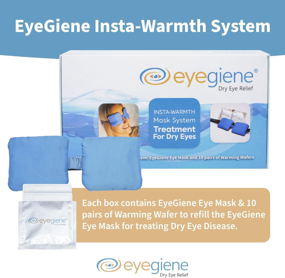 Eyegiene Refill - Insta-Warming Wafers For Self Heating Eye Mask  Warm Compress For Eyes, Multi-Use Heat Treatment For Dryness, Styes, Blepharitis, Portable Heated Eye Mask For Dry Eyes, 30 Pairs