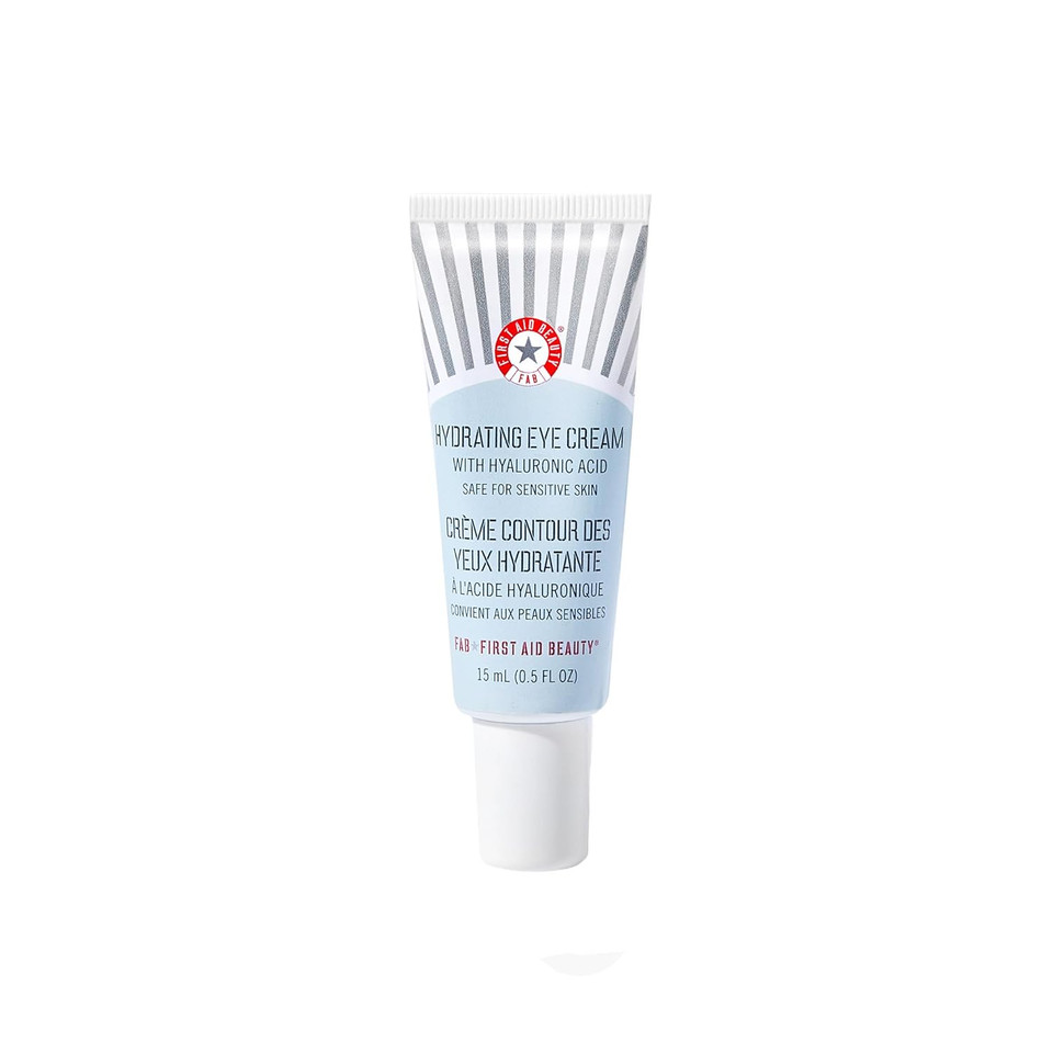 First Aid Beauty - Hydrating Eye Cream With Hyaluronic Acid, Nourishing Eye Cream That Provides 24 Hours Of Hydration, Helps Smooth Fine Lines, Wrinkles & Puffiness, Safe For Sensitive Skin, 0.5 Oz