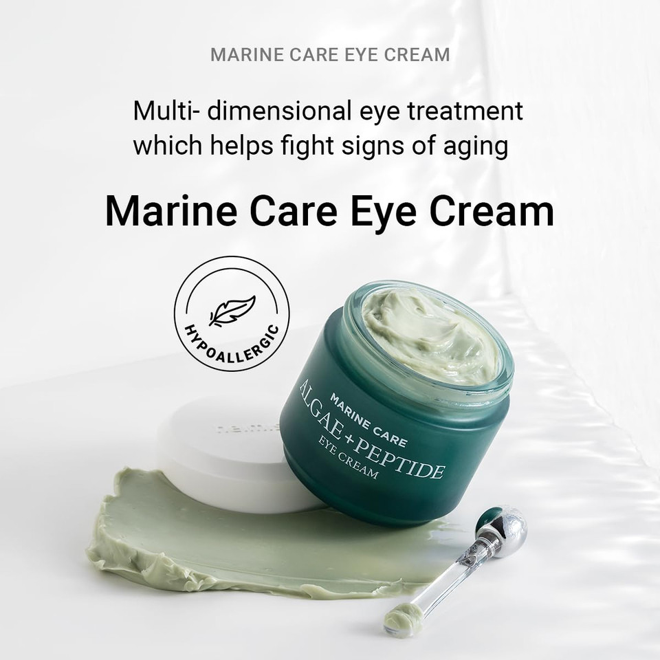 Heimish Marine Care Eye Cream, Anti Aging Under Eye Cream, Rich Hydrating Formula With Peptides, Niacinamine For Dark Circles, Puffiness & Wrinkles, Korean Skincare, 1.01Fl.Oz/30Ml