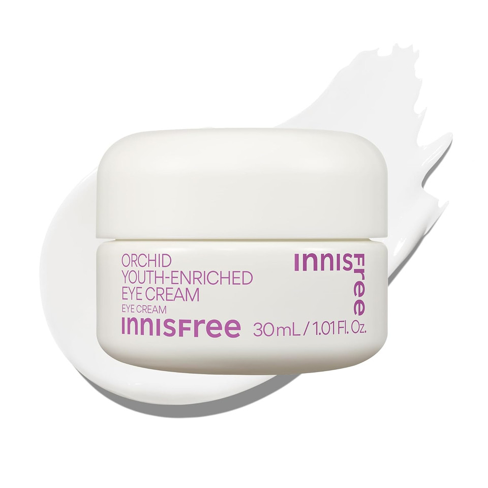 Innisfree Orchid Youth-Enriched Eye Cream, Korean Firming Eye Treatment To Smooth Fine Lines