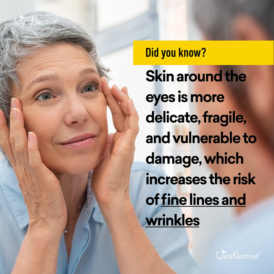 Just Nutritive Anti-Aging Eye Cream | Nutritive Ingredients | Under Eye Wrinkle Treatment | Crows Feet Eye Cream | Best Anti Aging Cream For Eyes 2Oz