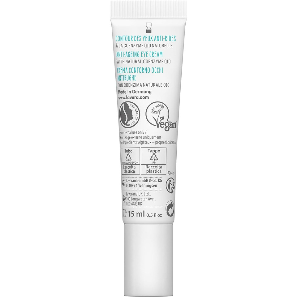 Lavera® Anti-Aging Eye Cream With Innovative Natural Composition Of Coenzyme Q10, Organic Jojoba Oil & Aloe Vera To Actively Fight Wrinkles, Fine Lines & Signs Of Skin Aging For Under Eyes  0.5 Oz Lavera® Anti-Aging Eye Cream With Innovative Natural Composition Of Coenzyme Q10, Organic Jojoba Oil & Aloe Vera To Actively Fight Wrinkles, Fine Lines & Signs Of Skin Aging For Under Eyes  0.5 Oz