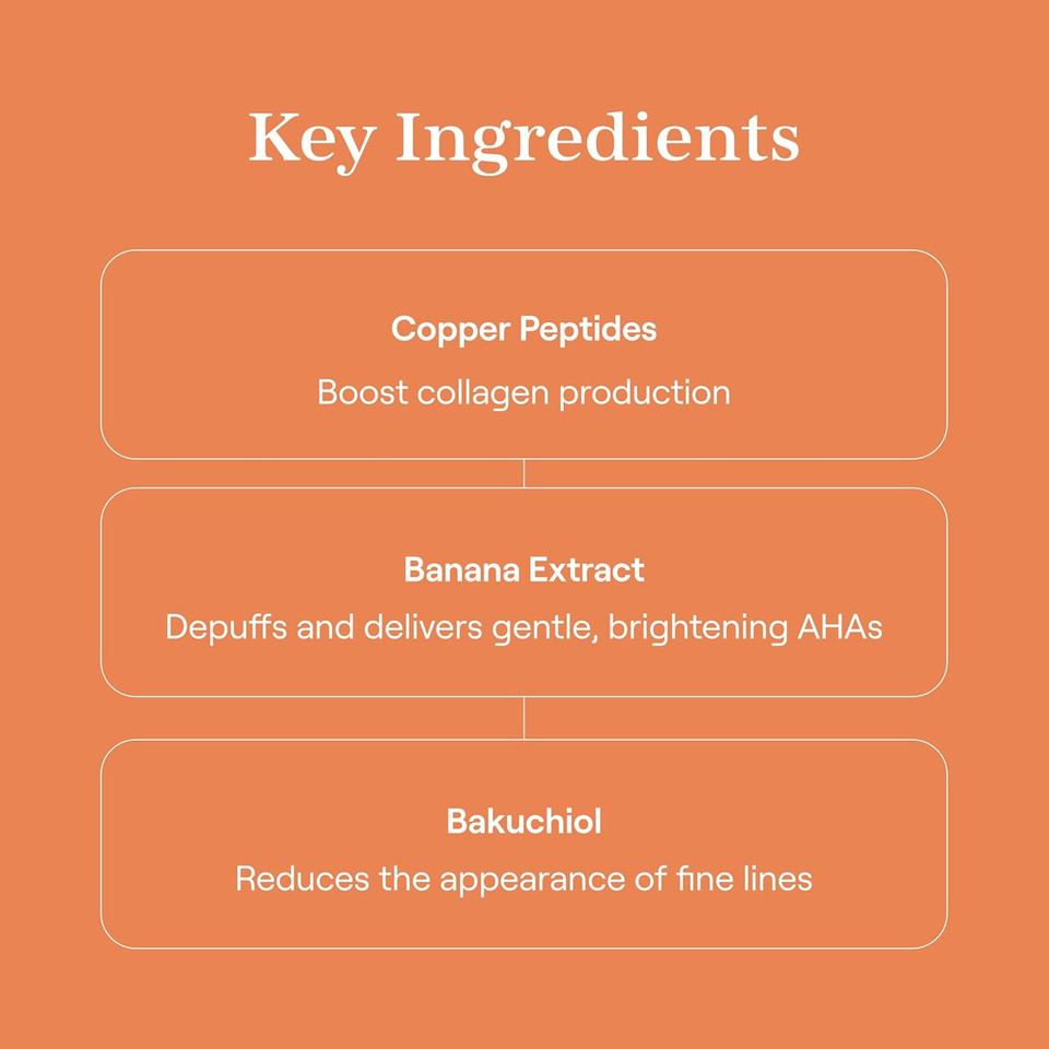 Live Tinted Rays Copper Peptide Eye Masks - Cooling, Brightening, & Nourishing Under Eye Patches, Reduces Fine Lines, & Hydrates With Copper Peptides, Banana Extract, & Bakuchiol - 5 Pairs