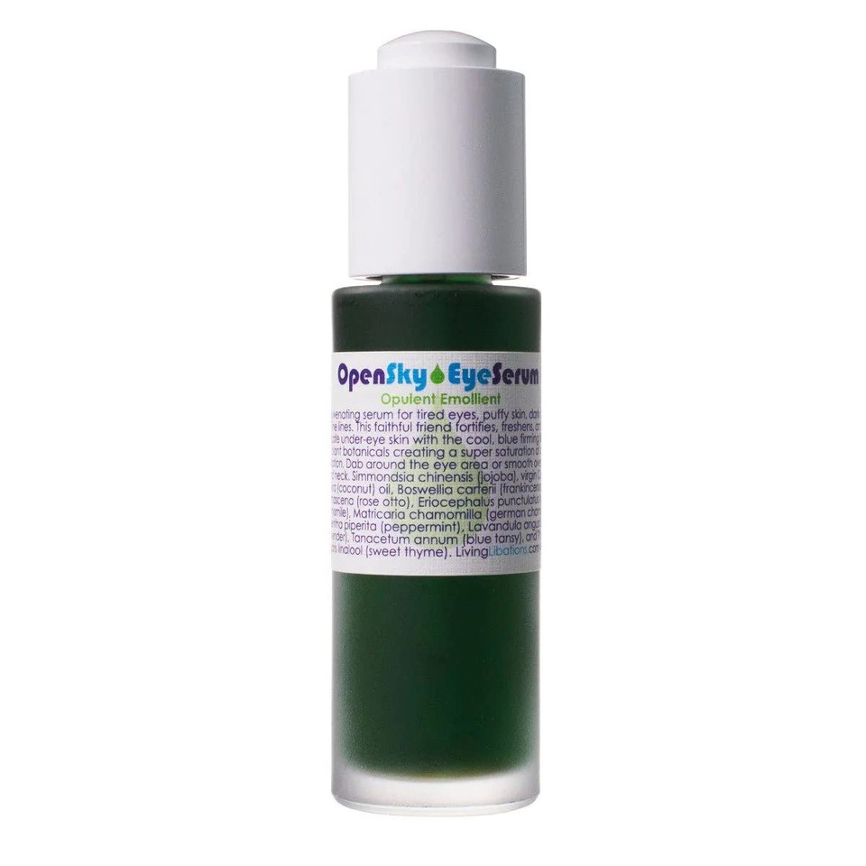Living Libations - Organic Open Sky Eye Serum | Natural, Wildcrafted, Vegan Clean Beauty (1 Fl Oz | 30 Ml)