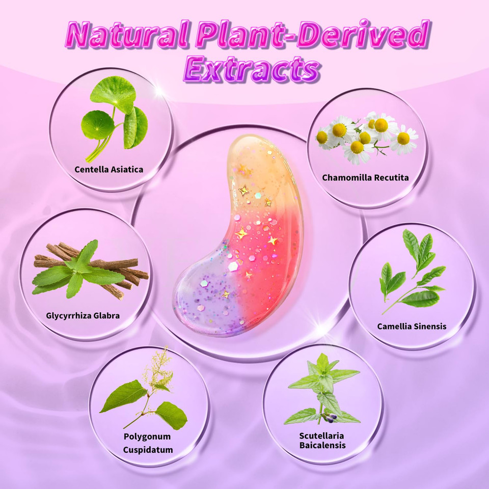 Eye Masks (24 Pairs) - Gift For Her - Under Eye Patches For Dark Circles, Puffiness, Wrinkles, Soothing & Hydrating, Skincare Eye Gel Pads, Beauty Essential For Women, Bridesmaid Gifts