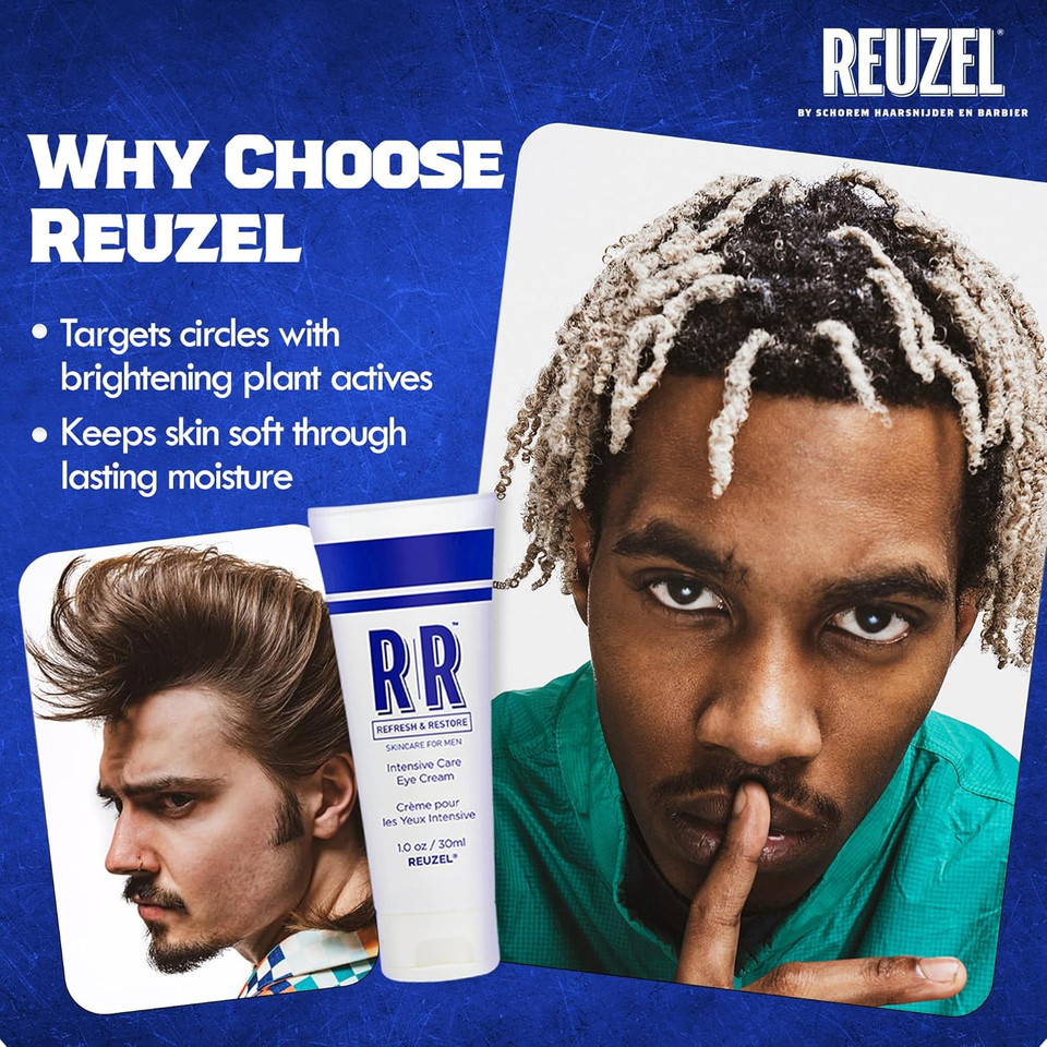 Reuzel Intensive Eye Care Cream, Brightens Up Eyes, Reduce Dark Circles, Lightweight, Hydrating, Vegan And Anti-Aging Formula, Fragrance Free, 1 Oz