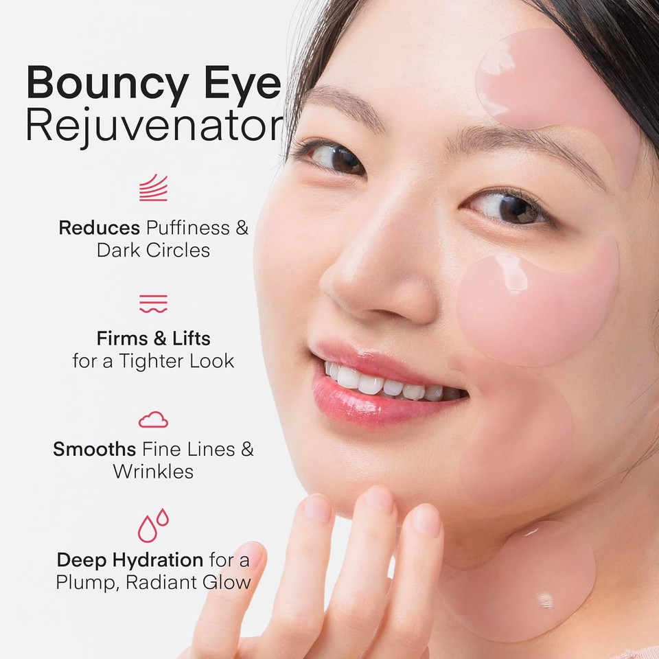 Terez & Honor Peptide Collagen Under Eye Patches & Vitamin C Niacinamide Eye Patches Hydrogel Mask For Puffy Eyes Dark Circles Wrinkles Undereye Bags Fine Lines & Smile Lines - Korean Skin Care