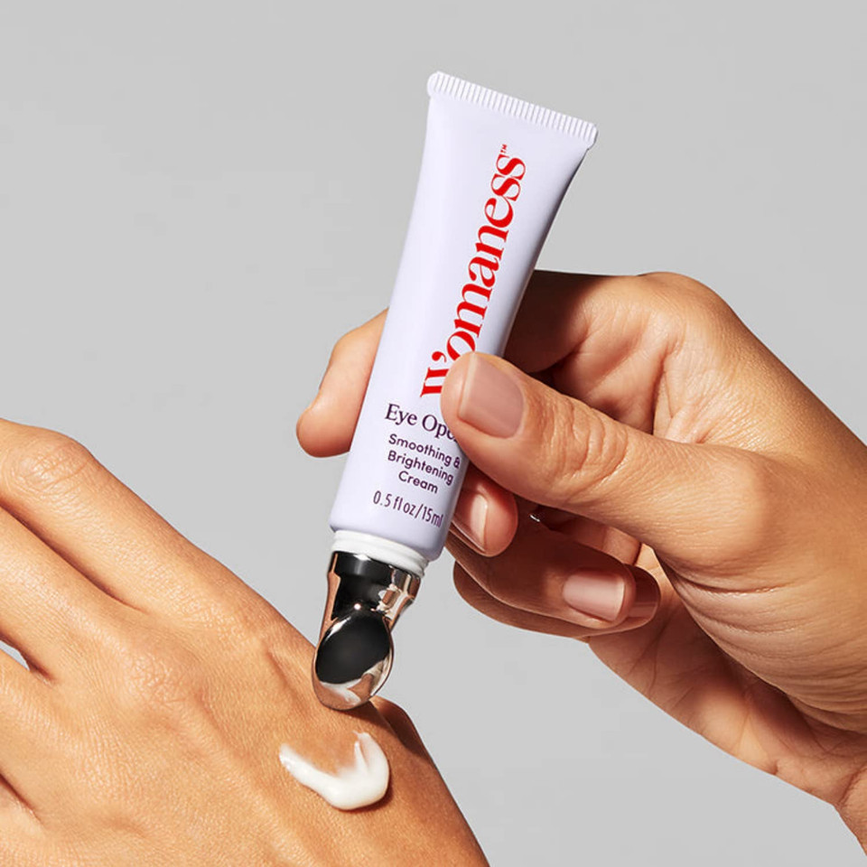 Womaness Eye Opener - Anti Aging, Hydrating, & Moisturizing Under Eye Cream For Dark Circles And Puffiness - With Hyaluronic Acid, Bakuchiol Retinol Alternative, & Firming Red Algae Extract  15Ml