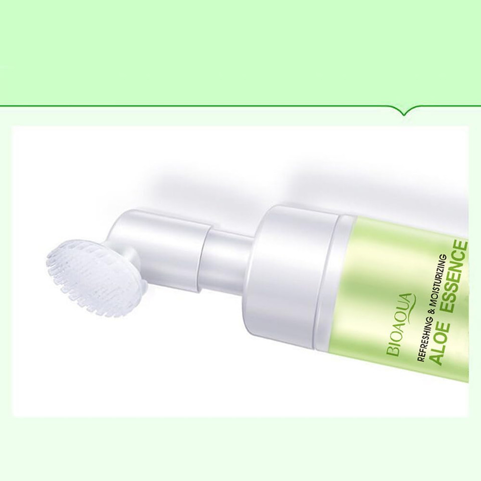 Bioaqua Aloe Vera Massage Cleanser Facial Foam Cleaning Essence Refreshing Moisturizing Face Skin 120Ml / 4.06Fl.Oz