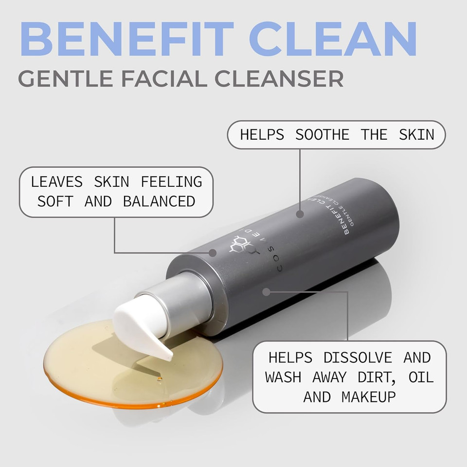 Cosmedix Hydrating Face Wash For Women & Men, Benefit Clean Gentle Cleanser Gel - Moisturizing Face Cleanser & Pore Minimizer For All Skin Types - Facial Cleanser Makeup Remover For Glowing Skin