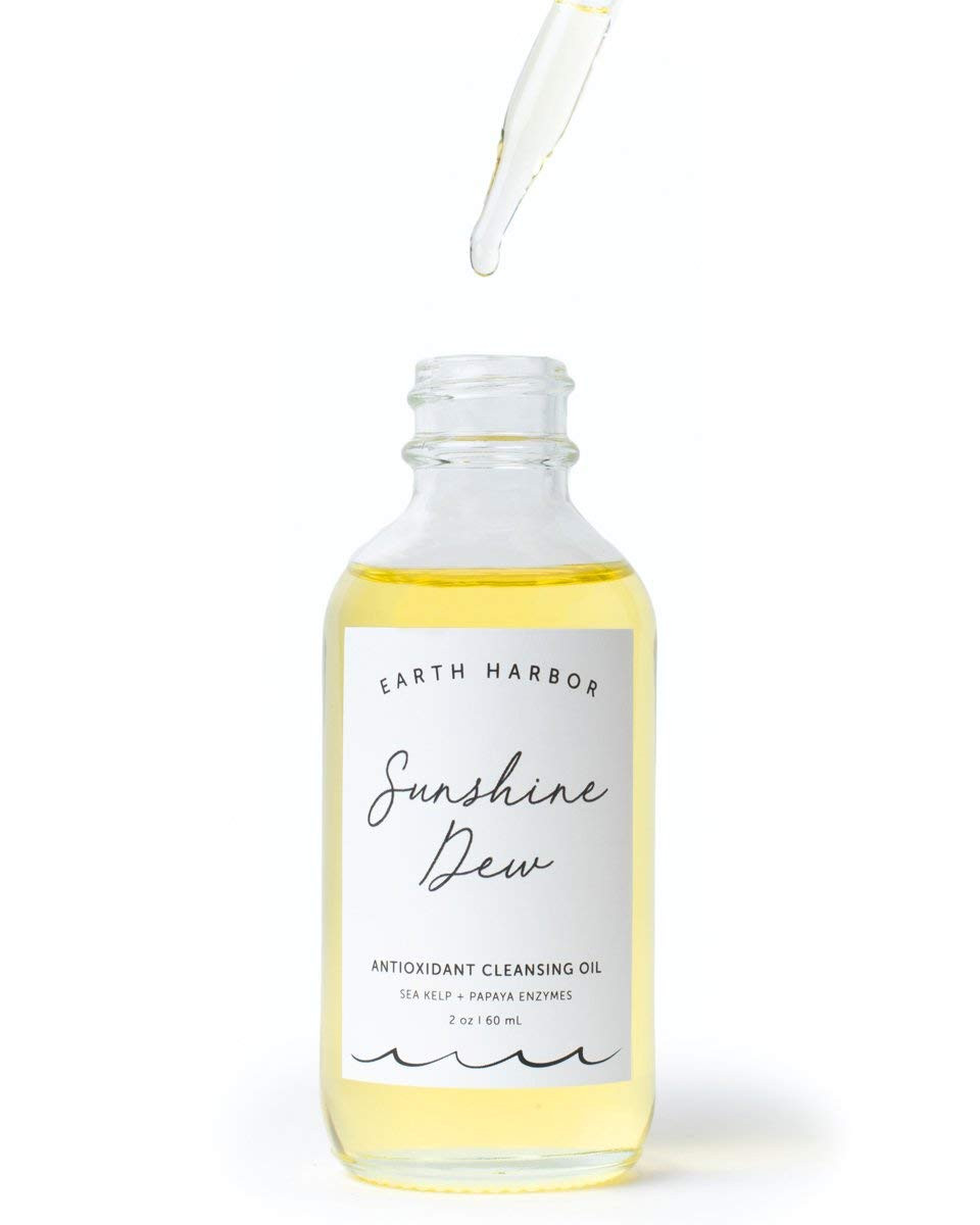 Earth Harbor | Sunshine Dew Cleansing Oil - Deep Cleanse & Makeup Remover | Papaya Enzymes And Sea Kelp | 2 Fl Oz Earth Harbor | Sunshine Dew Cleansing Oil - Deep Cleanse & Makeup Remover | Papaya Enzymes And Sea Kelp | 2 Fl Oz