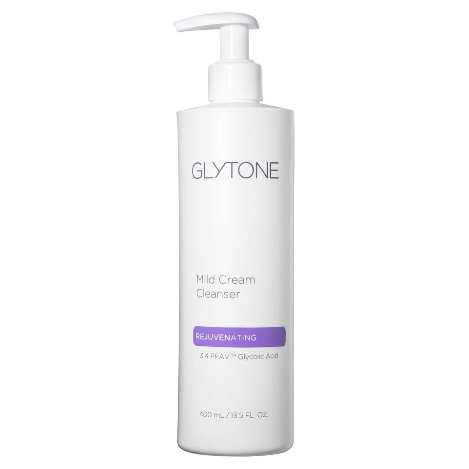 Glytone Mild Cream Cleanser | Exfoliate & Moisturize With 3.4 Free Acid Value Glycolic Acid & Glycerin | Face Wash For Women Removes Makeup & Oil | Face Cleanser For Dry Skin | 2 Fl Oz