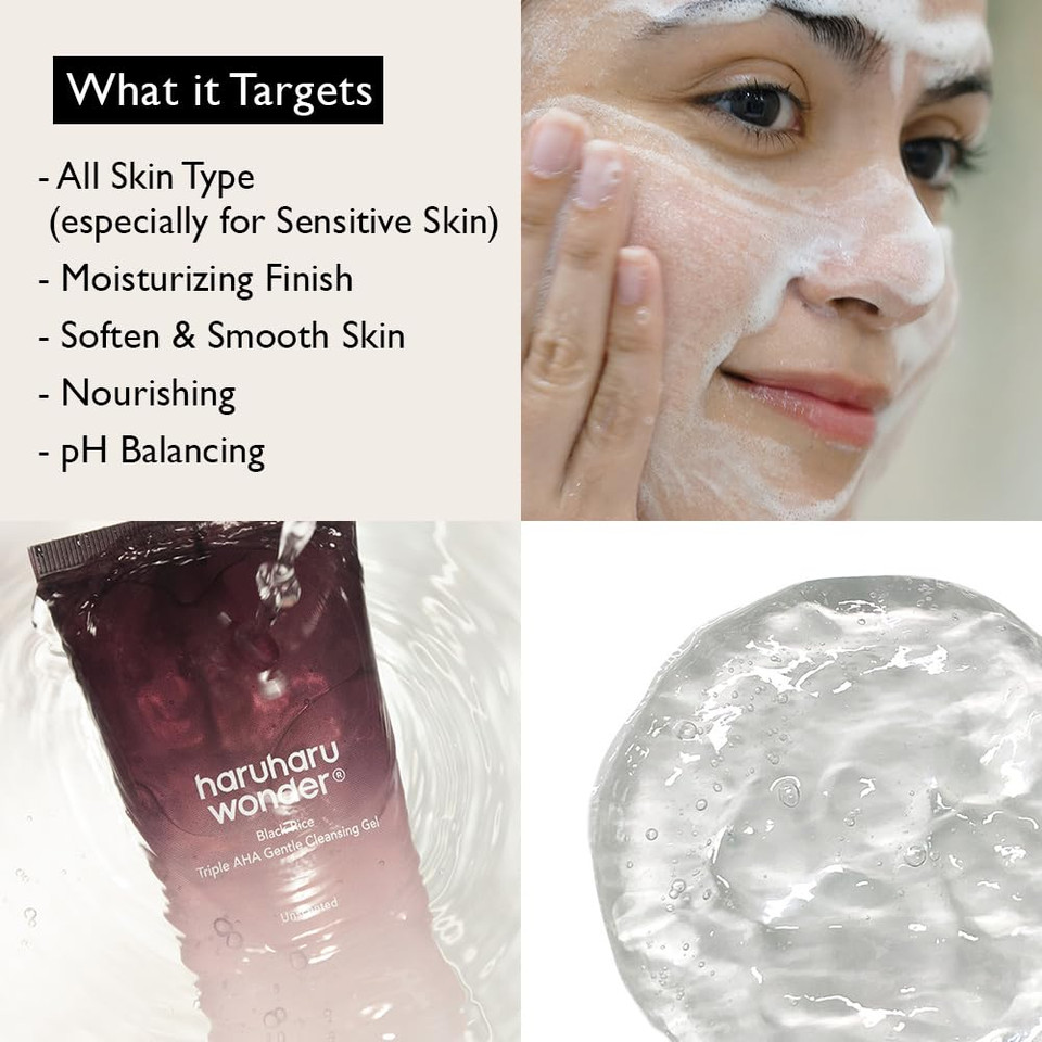 Haruharu Wonder Black Rice Cleansing Oil & Triple Aha Bundle