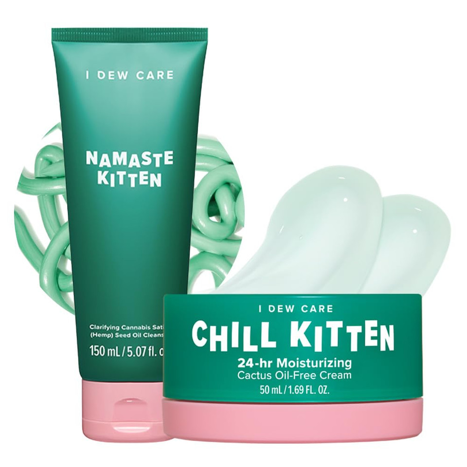 I Dew Care Namaste Kitten Vegan Face Wash + Chill Kitten Bundle