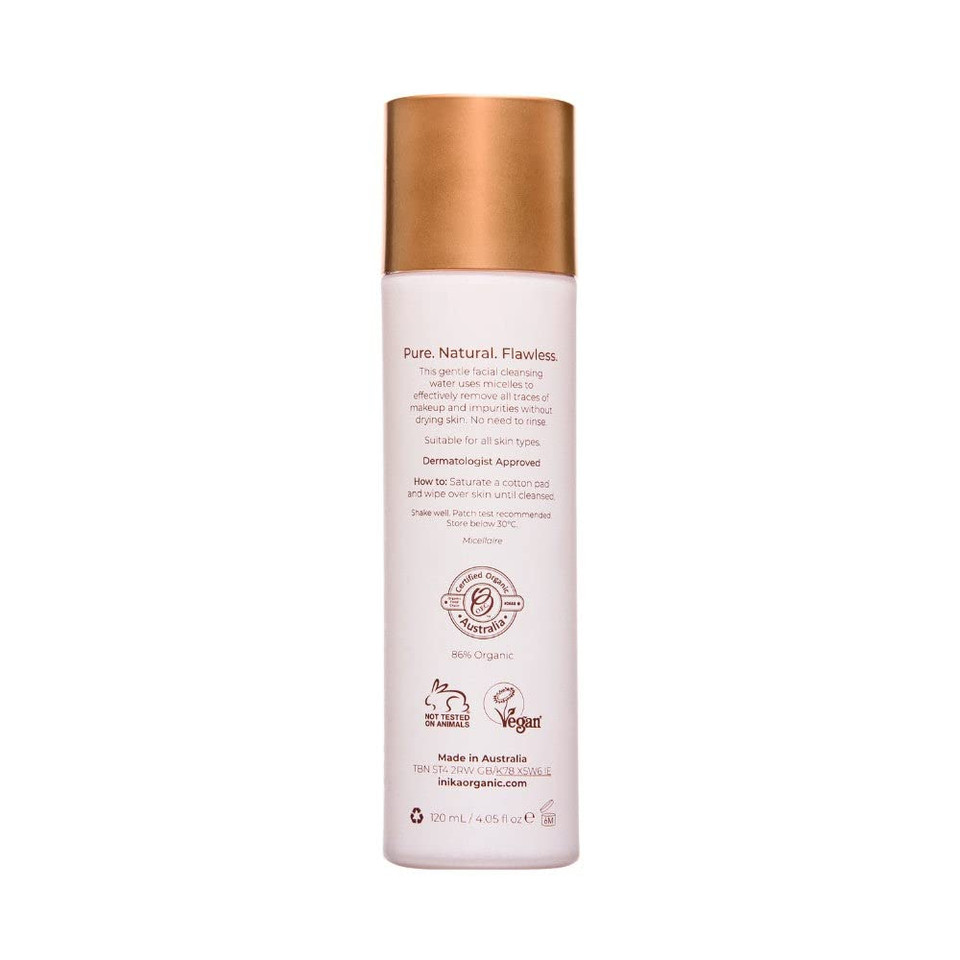 Inika Organic Phyto-Active Rosewater Micellar | Instantly Melt Makeup And Impurities. 100% Natural, Vegan, Gentle And Soothing Formula For Sensitive Skin