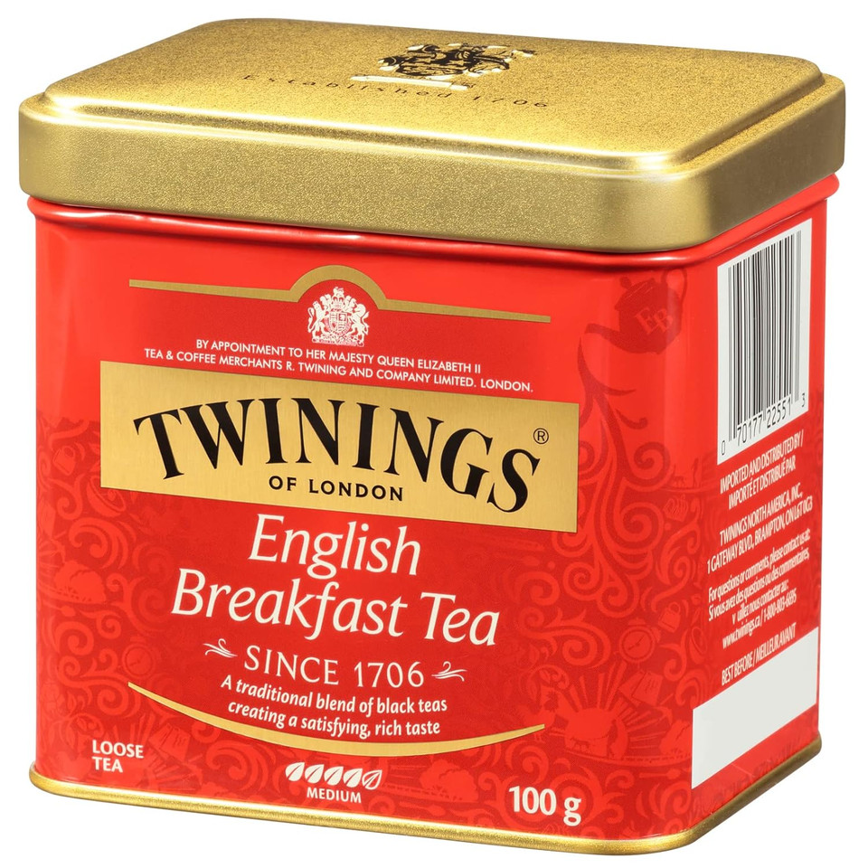 Twinings English Breakfast Loose Tea Tins, Pack Of 6, 3.53 Ounce Tins, Smooth, Flavourful, Robust Black Tea Leaves, Caffeinated3.53 Ounce (Pack Of 6)