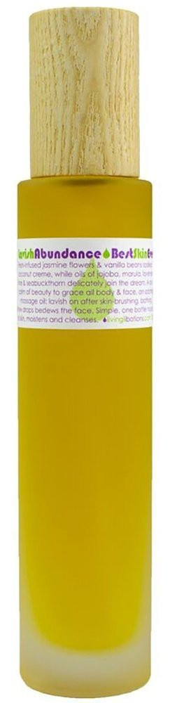 Living Libations - Organic Best Skin Ever All-In-One Facial Cleanser, Exfoliator + Moisturizer | Natural, Wildcrafted, Vegan Clean Beauty (Lavish Abundance, 3.38 Fl Oz | 100 Ml)